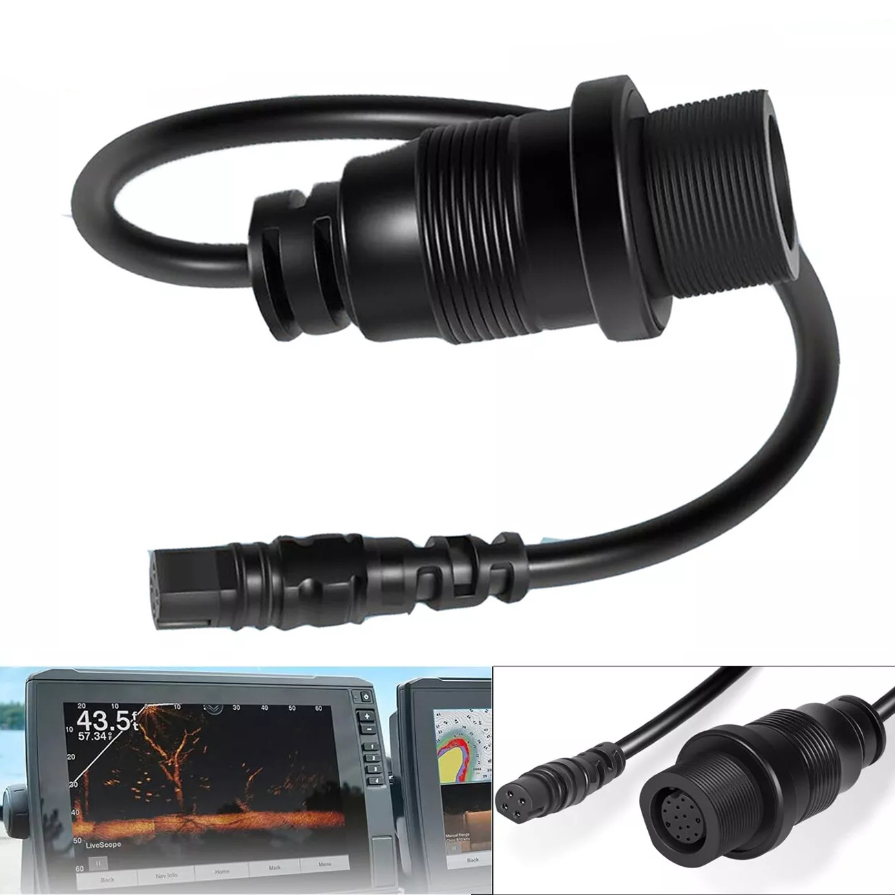Fish Finder Cable - 1852081 MKR-DSC-12 Adapterkabel 4-PIN voor Garmin