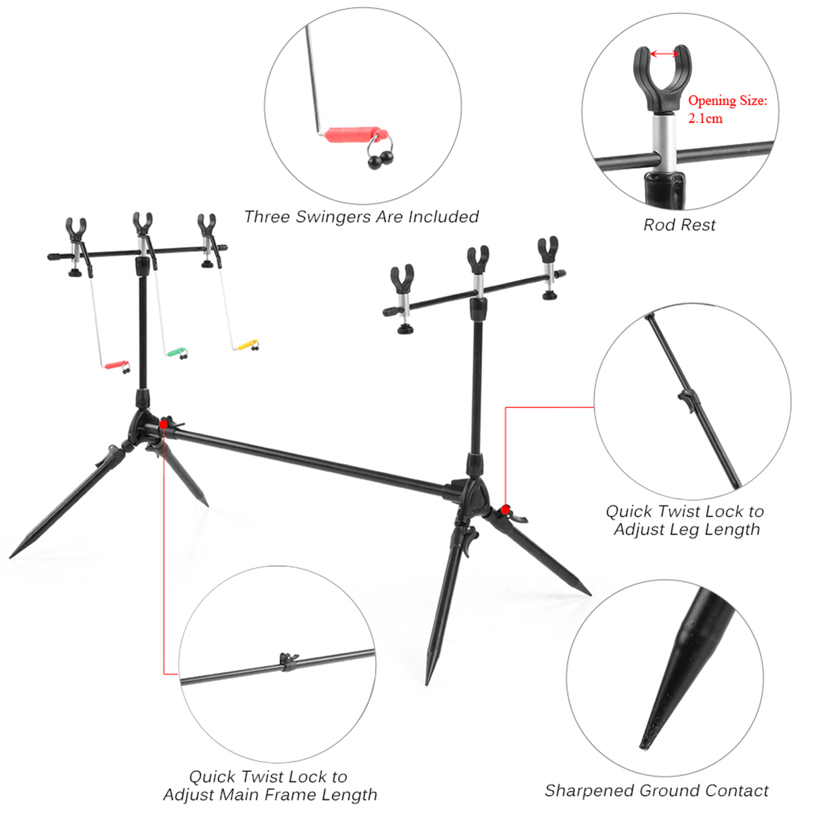Lixada 3-In-1 Hengel Pod Stand - Bite Indicator recensie en prijs